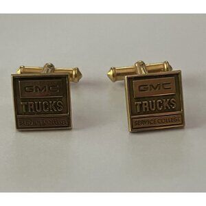 Vintage Gold-tone GMC Trucks General Motors Corporation Hinged Cufflinks